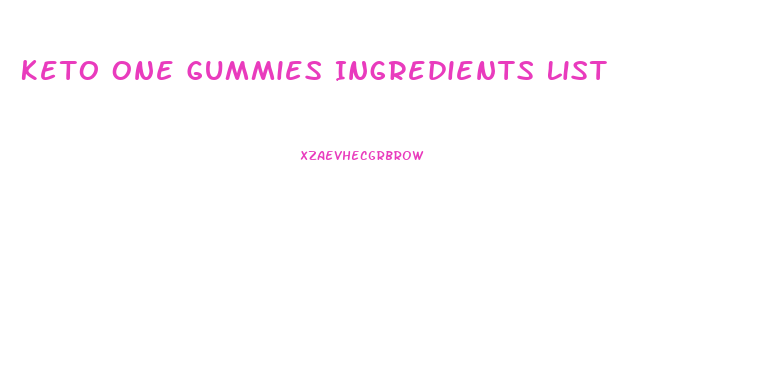 Keto One Gummies Ingredients List