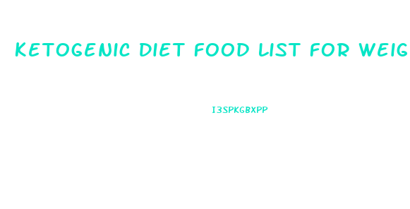 Ketogenic Diet Food List For Weight Loss