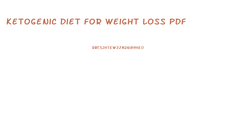 Ketogenic Diet For Weight Loss Pdf