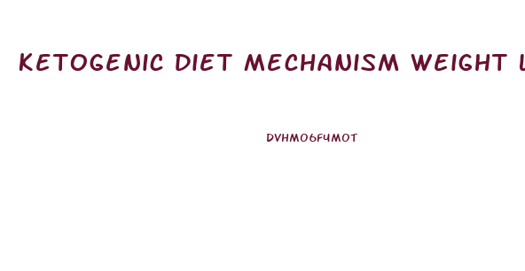 Ketogenic Diet Mechanism Weight Loss