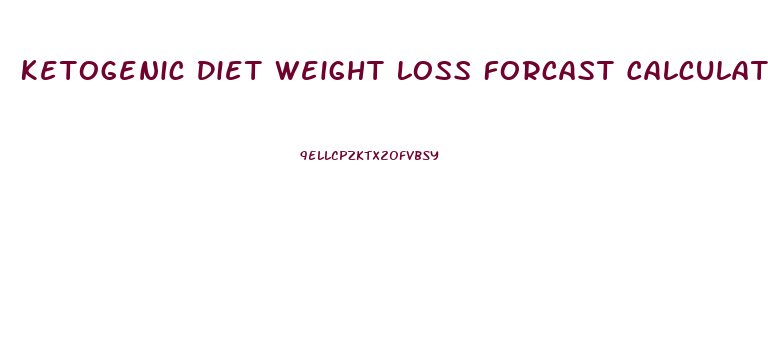 Ketogenic Diet Weight Loss Forcast Calculator