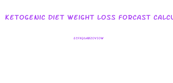 Ketogenic Diet Weight Loss Forcast Calculator