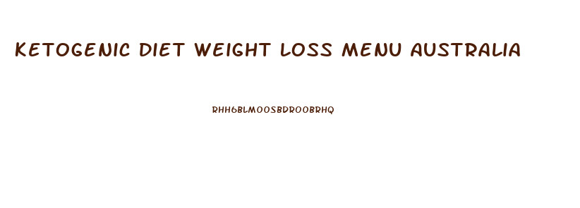 Ketogenic Diet Weight Loss Menu Australia