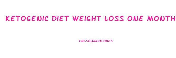 Ketogenic Diet Weight Loss One Month Reddit