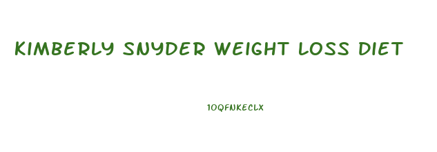 Kimberly Snyder Weight Loss Diet