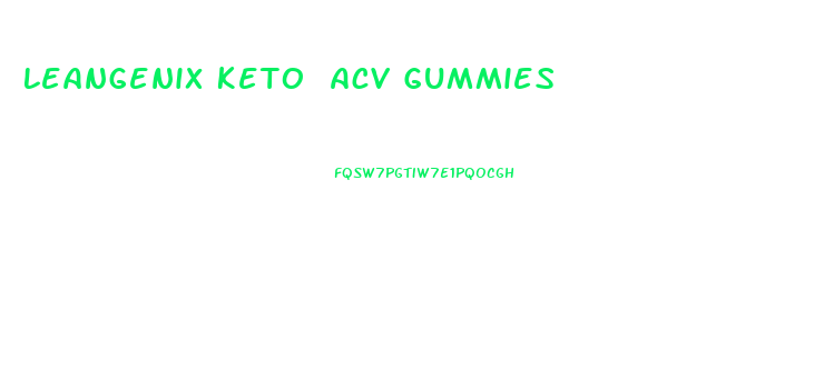 Leangenix Keto Acv Gummies