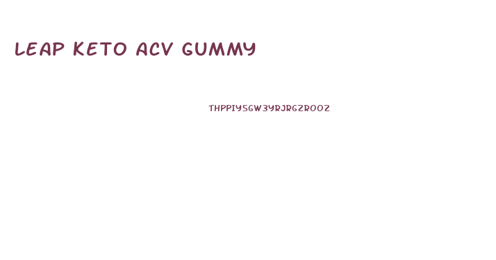 Leap Keto Acv Gummy