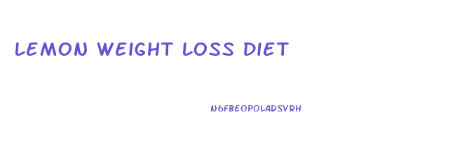Lemon Weight Loss Diet