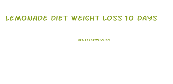 Lemonade Diet Weight Loss 10 Days