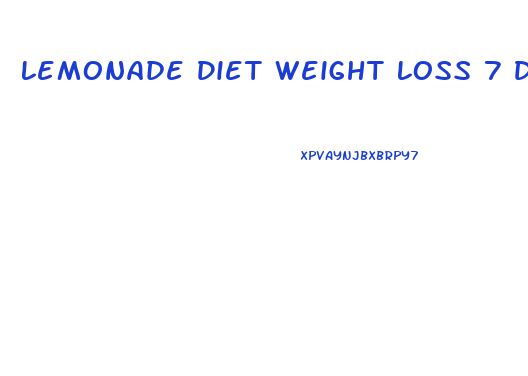 Lemonade Diet Weight Loss 7 Days