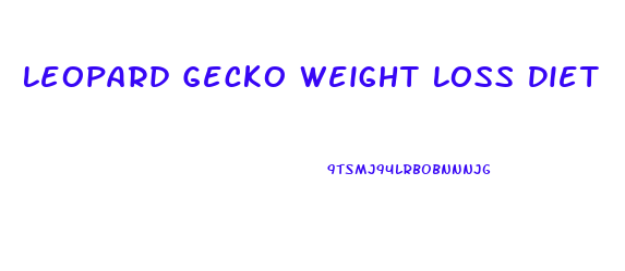 Leopard Gecko Weight Loss Diet