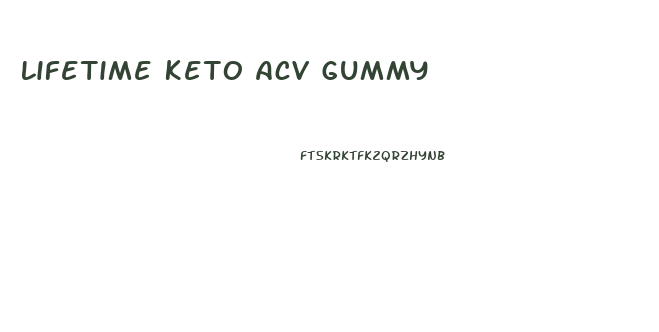 Lifetime Keto Acv Gummy