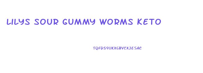 Lilys Sour Gummy Worms Keto