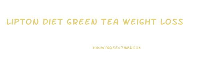 Lipton Diet Green Tea Weight Loss