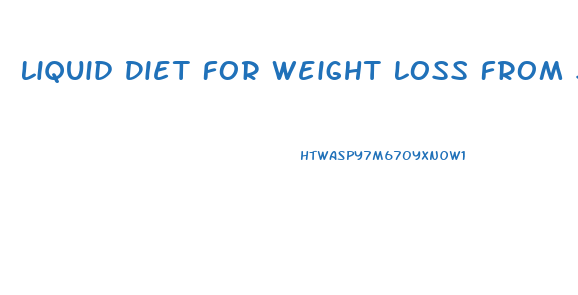 Liquid Diet For Weight Loss From Steroids