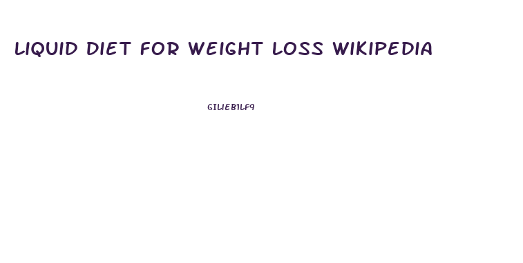 Liquid Diet For Weight Loss Wikipedia