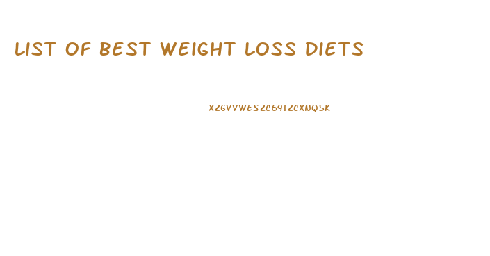 List Of Best Weight Loss Diets