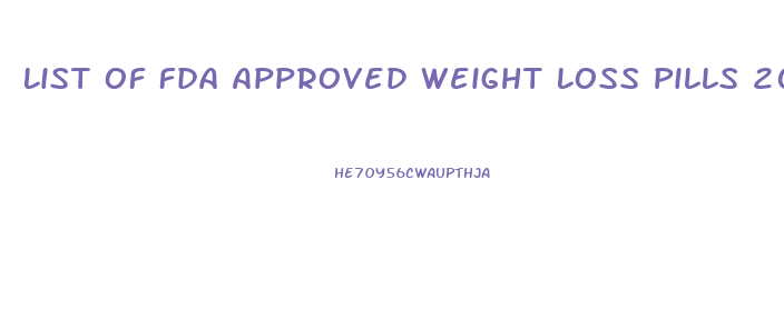 List Of Fda Approved Weight Loss Pills 2024