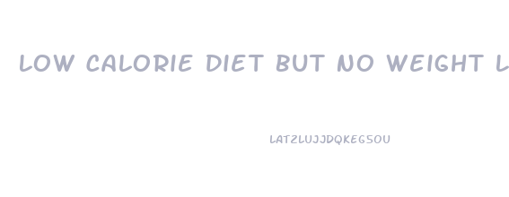 Low Calorie Diet But No Weight Loss