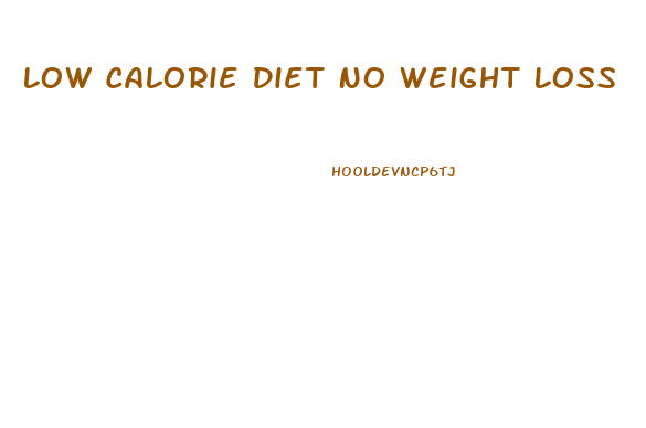 Low Calorie Diet No Weight Loss