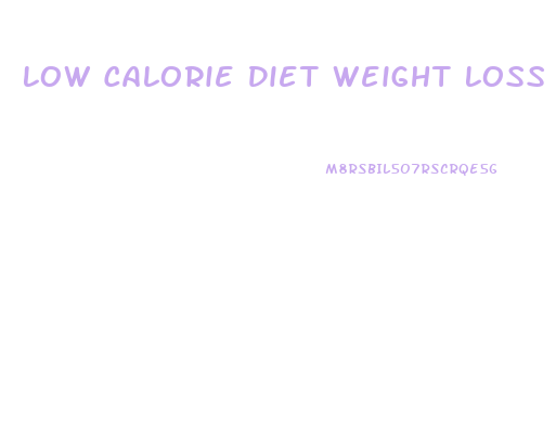 Low Calorie Diet Weight Loss Plateau