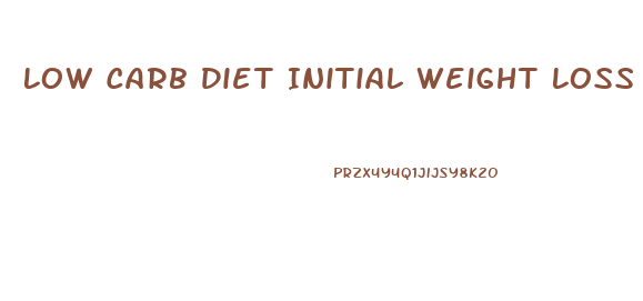 Low Carb Diet Initial Weight Loss