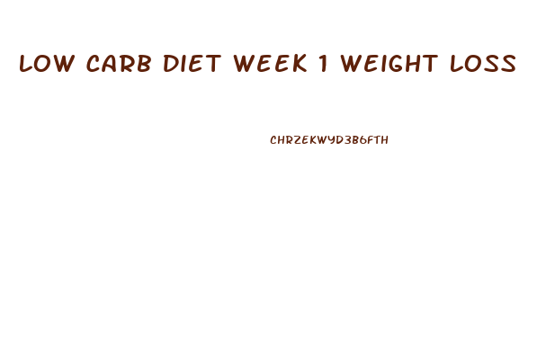 Low Carb Diet Week 1 Weight Loss