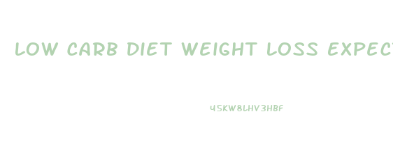 Low Carb Diet Weight Loss Expectations