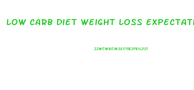 Low Carb Diet Weight Loss Expectations