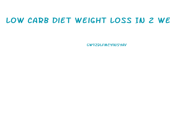 Low Carb Diet Weight Loss In 2 Weeks