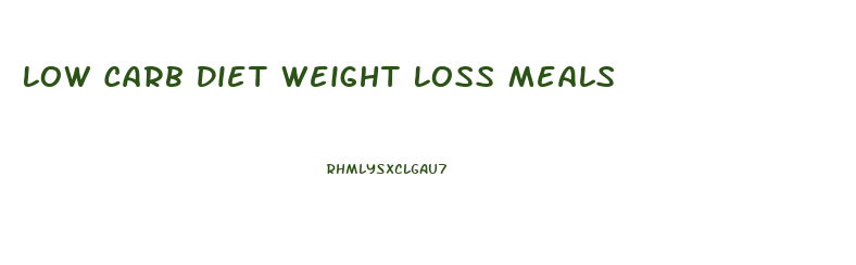 Low Carb Diet Weight Loss Meals