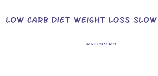 Low Carb Diet Weight Loss Slow