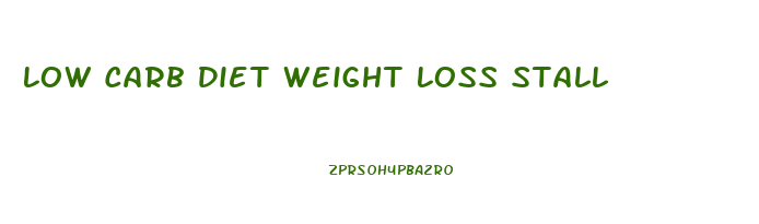 Low Carb Diet Weight Loss Stall