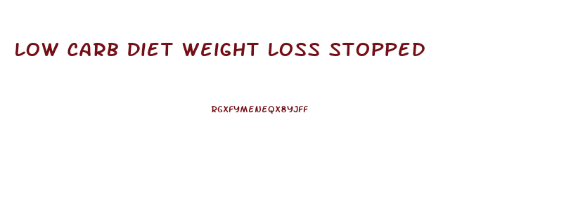 Low Carb Diet Weight Loss Stopped