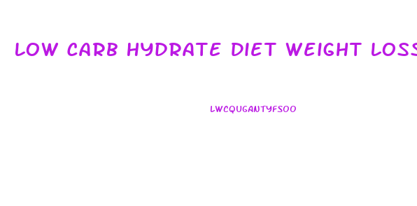 Low Carb Hydrate Diet Weight Loss Healthy