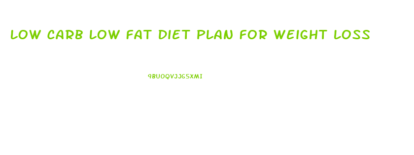 Low Carb Low Fat Diet Plan For Weight Loss