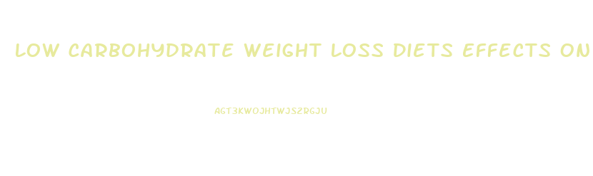 Low Carbohydrate Weight Loss Diets Effects On Cognition And Mood