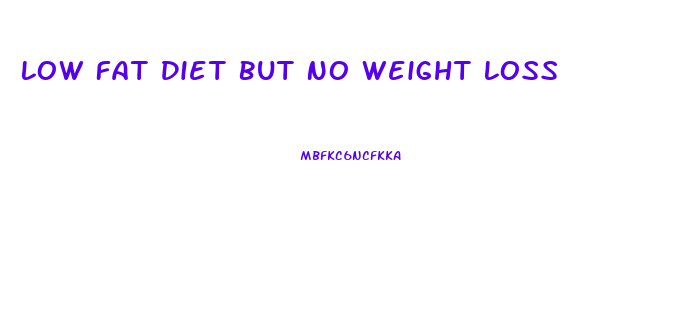 Low Fat Diet But No Weight Loss