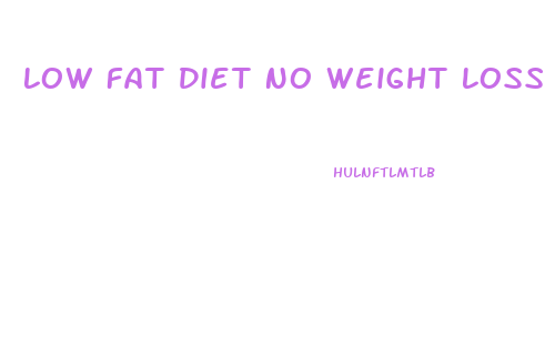 Low Fat Diet No Weight Loss