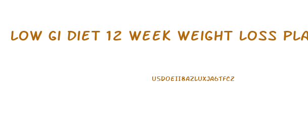 Low Gi Diet 12 Week Weight Loss Plan By Jennie Brand Miller Paperback