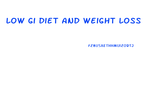 Low Gi Diet And Weight Loss