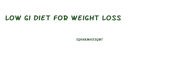 Low Gi Diet For Weight Loss
