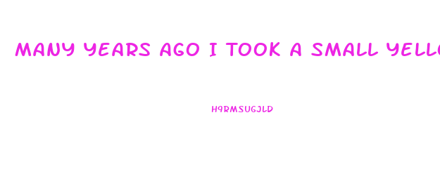 Many Years Ago I Took A Small Yellow Pill For Diet What Was It