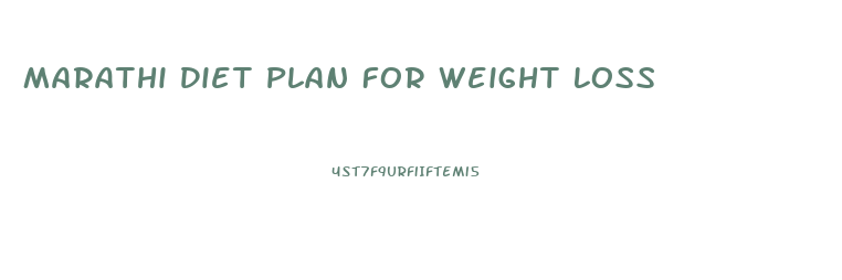 Marathi Diet Plan For Weight Loss
