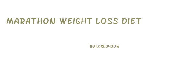 Marathon Weight Loss Diet