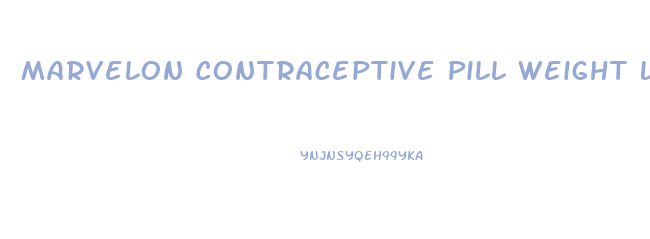 Marvelon Contraceptive Pill Weight Loss