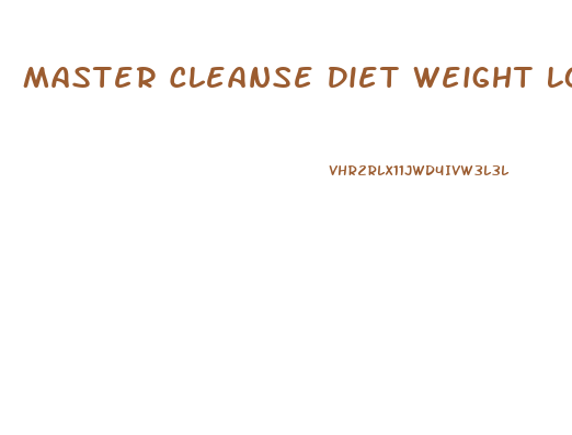 Master Cleanse Diet Weight Loss Recipe