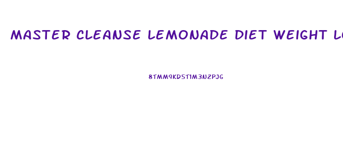 Master Cleanse Lemonade Diet Weight Loss