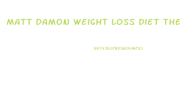 Matt Damon Weight Loss Diet The Martian