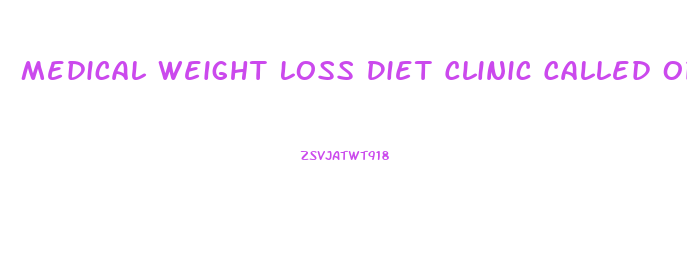 Medical Weight Loss Diet Clinic Called Options